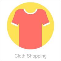 Cloth Shopping and shirt icon concept vector