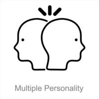 Multiple Personality  and diverse icon concept vector