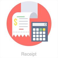 Receipt and invoice icon concept vector