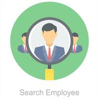 Search Employee and search icon concept vector