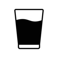 glass of water icon vector design template in white background