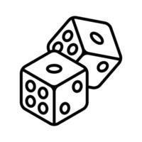 dice icon vector design template in white background