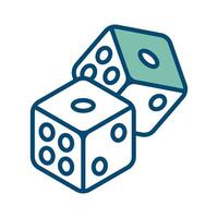 dice icon vector design template in white background