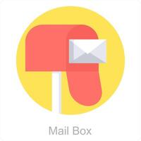 Mail Box and post icon concept vector