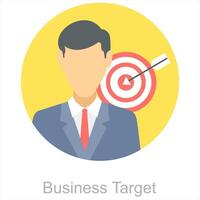 Business Target and target icon concept vector