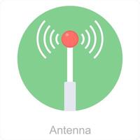 antena y satélite icono concepto vector