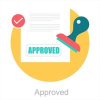 Approved and accept icon concept vector