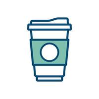 disposable paper coffee cup icon vector design template