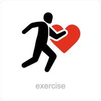 exercise and yoga icon concept vector