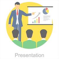 Presentation and business icon concept vector