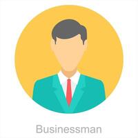 Businessman and business icon concept vector