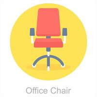 Office Chair and chair icon concept vector