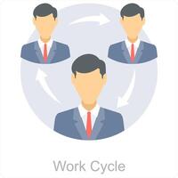 Work Cycle and organization icon concept vector