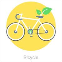 bicicleta y ciclo icono concepto vector