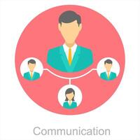 Communication and work icon concept vector