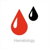 hematología y sangre icono concepto vector