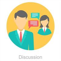 Discussion and conversation icon concept vector