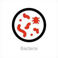 bacteria and virus icon concept vector