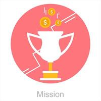 Mission and goal icon concept vector