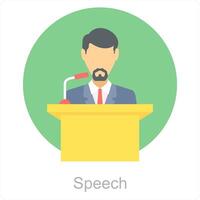 Speech and lecture icon concept vector