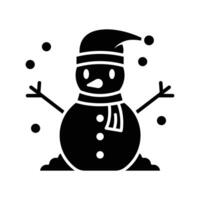 monigote de nieve icono vector diseño modelo en blanco antecedentes