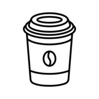 disposable paper coffee cup icon vector design template