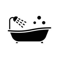 bathtub icon vector design template in white background