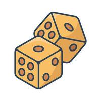 dice icon vector design template in white background