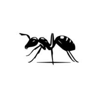 Silhouettes of ants. Free vector