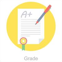 Grade and mission icon concept vector