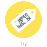 Tag and scan icon concept vector