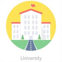 University and school icon concept vector
