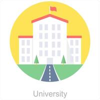 University and school icon concept vector