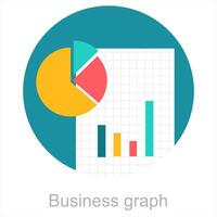 Business graph and graph icon concept vector