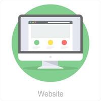 website and web icon concept vector