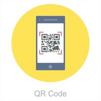 QR Code and scan icon concept vector