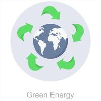 Green Energy and nature icon concept vector