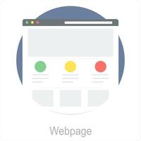 webpage and web icon concept vector