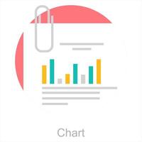 Chart and business graph icon concept vector