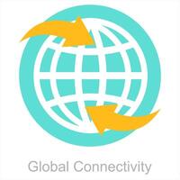 Global Connectivity and network icon concept vector