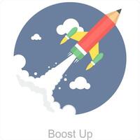 Boost Up and startup icon concept vector