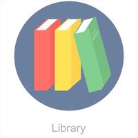 Library and books icon concept vector