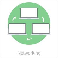 Networking and connection icon concept vector