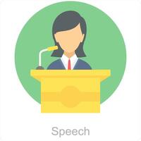 Speech and lecture icon concept vector