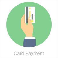 tarjeta pago y tarjeta icono concepto vector