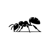 Silhouettes of ants. Free vector