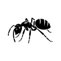 Silhouettes of ants. Free vector