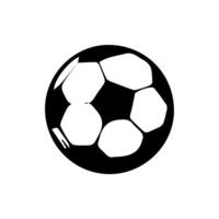 Soccer ball or football flat vector icon simple black style