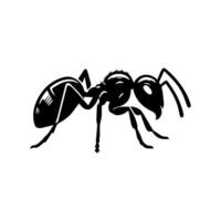 Silhouettes of ants. Free vector