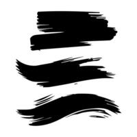 Vector black paint, ink brush stroke, brush, line or texture. Dirty artistic design element, box, frame or background for text.